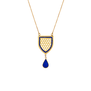 Lapis lazuli lattice pendant necklace by Turquoise Mountain